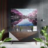 Lake View Brushed Aluminium Dibond Wall Art.